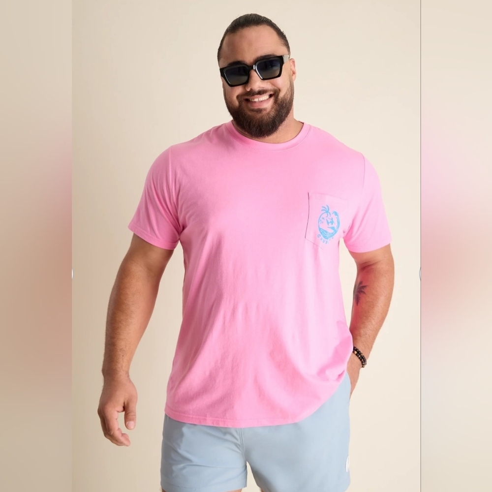 Chubbies "The Surfer" Pink Short Sleeve Tee Size XXL, NWT